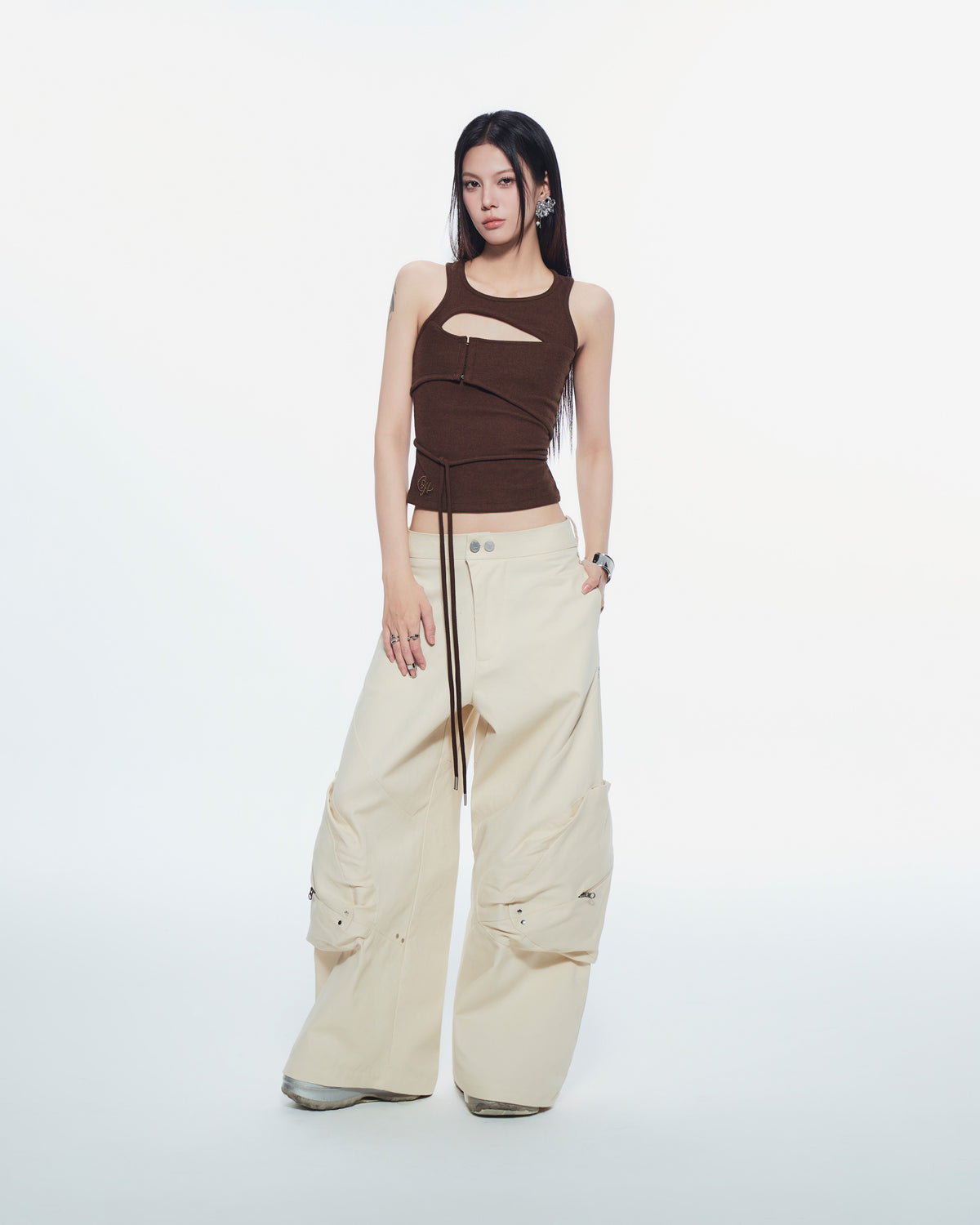 CONRAD SLEEVELESS TOP (BROWN) 1
