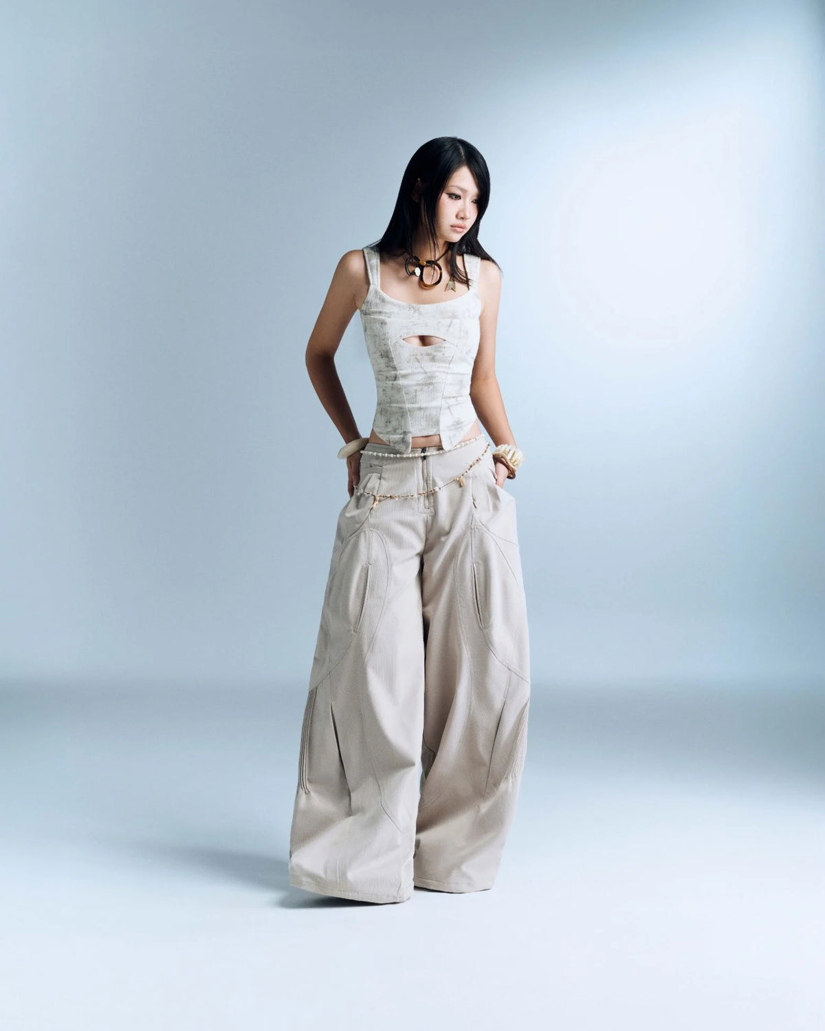 SAIDE TOP (MARBLE WHITE)
