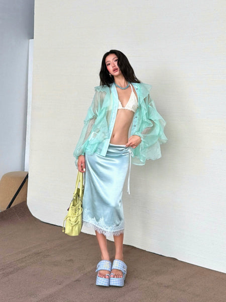CRYSTAL MIDI SKIRT