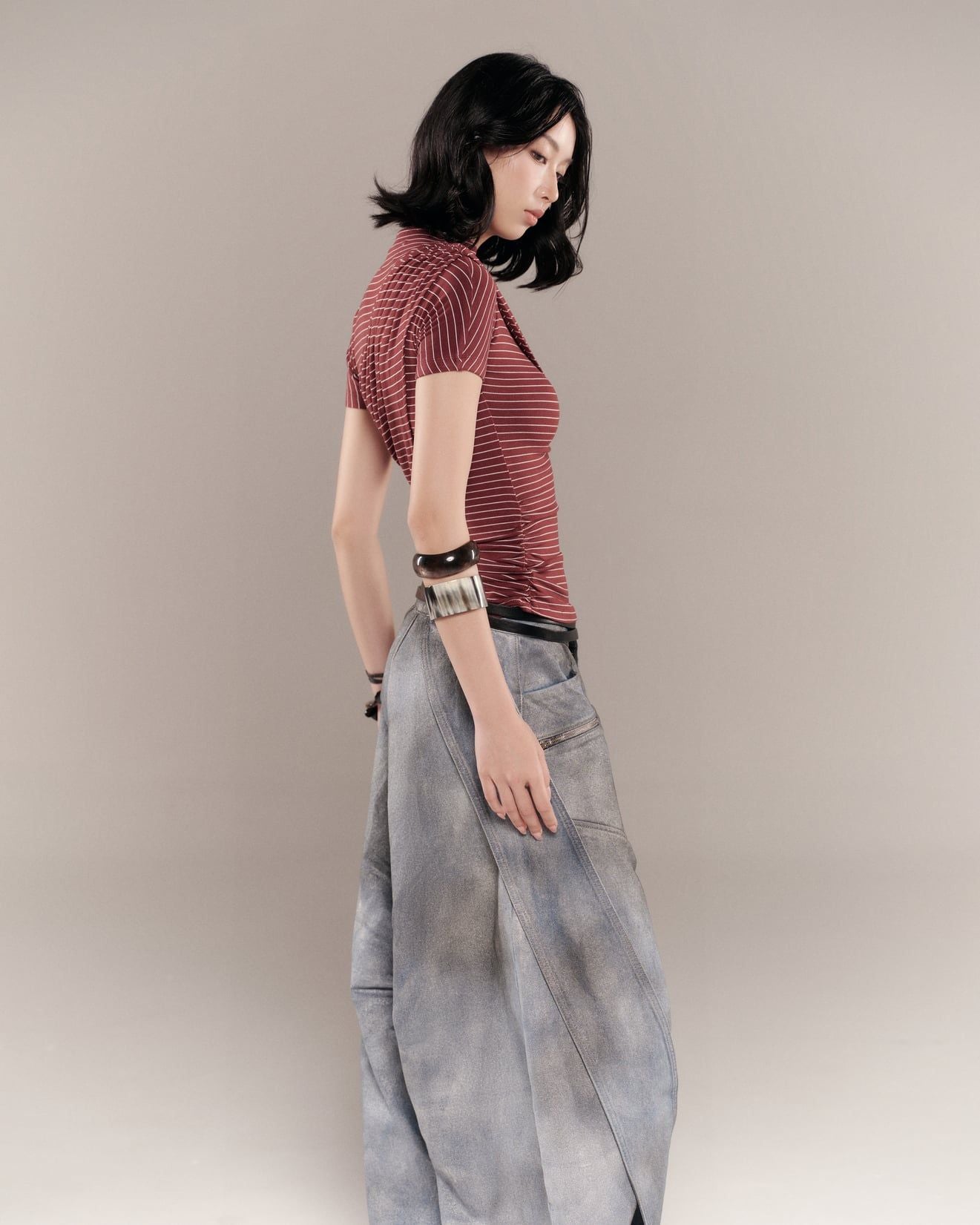MONTY TOP (RED STRIPES)