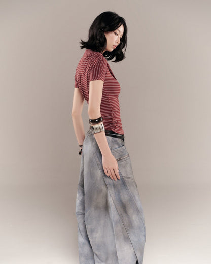 MONTY TOP (RED STRIPES)