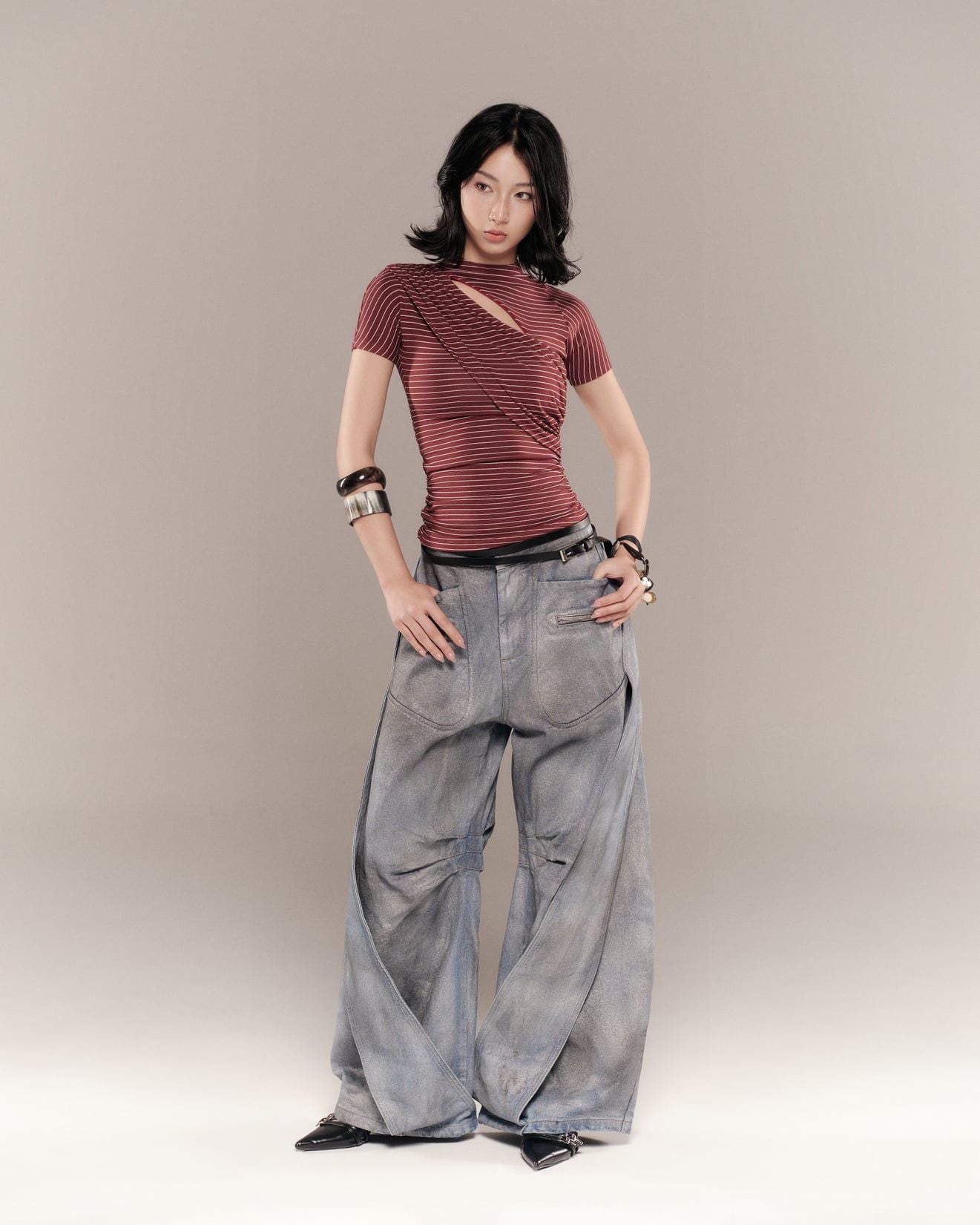 MONTY TOP (RED STRIPES)